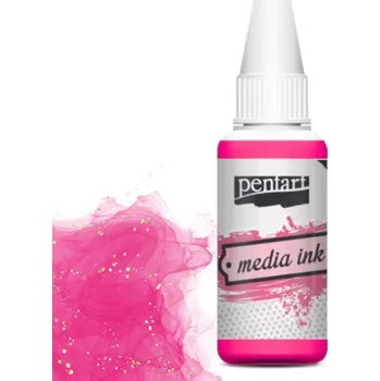 Speciální výtvarná barva Pentart alkoholový inkoust Media Ink 20 ml Barvy Pentart: Poppy