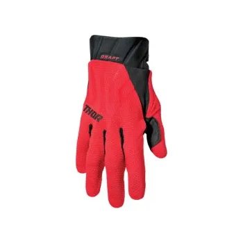 Moto rukavice Mx Rukavice Thor Glove Draft Red / Black, Velikost L