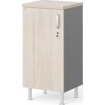 Šatní skříň Nízká skříň Manager LUX 45 x 43 x 93 cm, levá, akát světlý / šedá