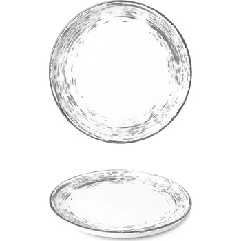 Talíř G. Benedikt | Talíř dezertní, šedý okraj, 20 cm, Optimo hand painted