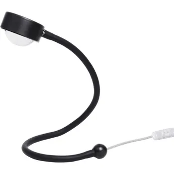 Lampička Stolní lampa LIGHTME Powerlens Snake, černá, ohebné rameno 1 x 4,8 W LED - Doprava zdarma