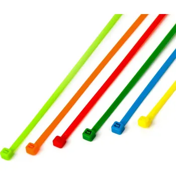 Upínací popruh Pásek stahovací plast 3,6*200mm žlutý