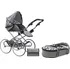 Kočárek pro panenku New Baby Nella 2v1 šedý
