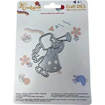 Vánoční dekorace Creatissimo - vyřezávací šablona Anděl 70 x 82 mm