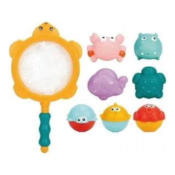 Hračka pro nejmenší HUANGER Sada hraček do vany, síťka + zvířátka