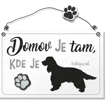 Domovní cedule Nekupto Dekorace cedule se psem - Kokršpaněl