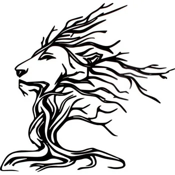 Casa de Engel Dřevěná dekorace na zeď - strom/lev 0/25