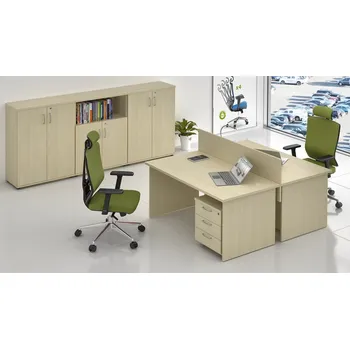 Psací stůl Sestava kancelářského nábytku Visio 6, javor