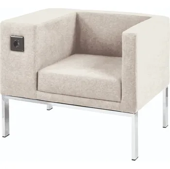 Křeslo Křeslo Mok, krémová / stříbrná