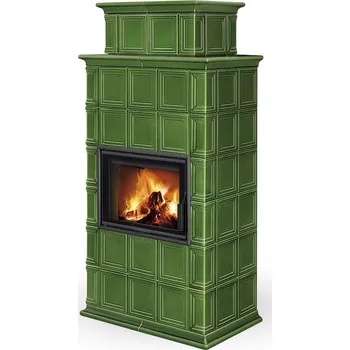 Krbová kamna ROMOTOP Designový kachlový krb BARACCA 11 s kobkou