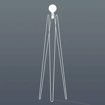 Lampička GRUPA Model M2 LED stojací lampa bílá, černý kabel - Délka zástrčkového kabelu 300 cm bílá, opálová, černá 1 x 4 W LED - Doprava zdarma