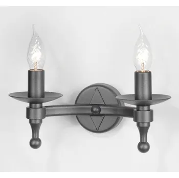 Lampička Elstead Kované nástěnné světlo WARWICK grafit 2 x 60 W - Doprava zdarma