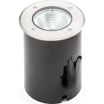 Venkovní osvětlení Konstsmide Tuva - LED podlahový spot v kulatém tvaru, IP65 hliník, čirá 1 x 10 W LED - Doprava zdarma