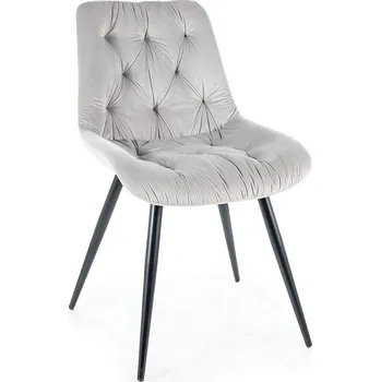 Jídelní židle Jídelní židle Praga Velvet, světle šedá