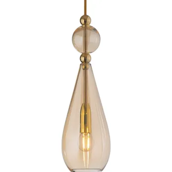 EBB & FLOW Smykke M závěsné svítidlo zlatá zlatý kouř - Stříška - Ø 7,9 cm, výška 7,8 cm zlato, zlatý kouř 1 x 25 W - Doprava zdarma