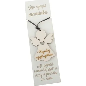 Vánoce Casa de Engel Dřevěný anděl - přívěsek "Pro maminku - Nespěchej" 00