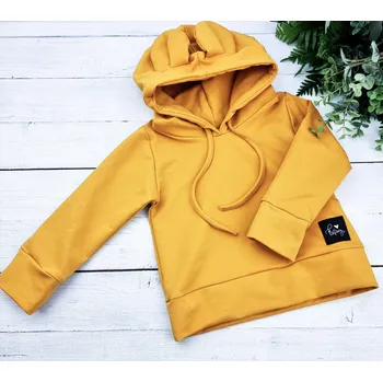 Dívčí mikina Kulišárny Mikina s oušky MUSTARD VELIKOST: 68(3-6m)