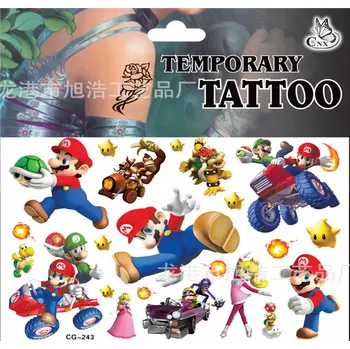 Tetování Dětské dočasné tetování - SUPER MARIO BROS. (2) (Značka: TAKARA TOMY)