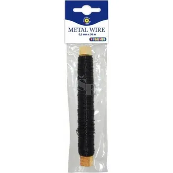 Hobby drát Barevný drátek černý 0,​5mm x 50m 2470571