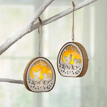 Velikonoční dekorace 3Pagen LED závěsná dekorace Slepice