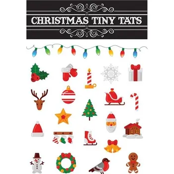 Odstranitelné tetování Vánoční motivy - sada tetovaček 1