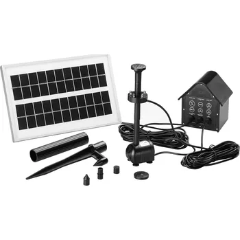 Fontána do jezírka Solární fontána LED 260 l/h