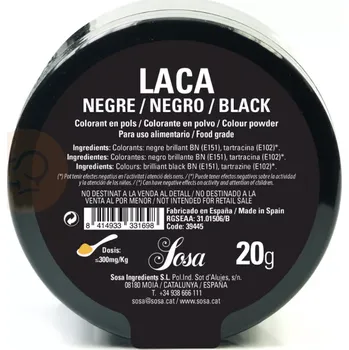 Výroba svíčky Černé potravinářské barvivo na tučné hmoty 20 g | SOSA, 39445