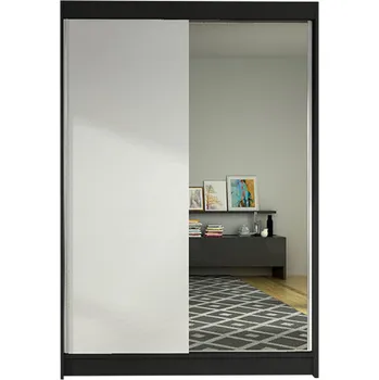 Šatní skříň Šatní skříň LINO I šířka 120 cm - černá/bílá