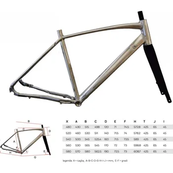 rám kola SPYDER Rám Alu Gravel - Cyklokrosový + karbonová vidlice , pro kotoučové brzdy, velikost 46cm