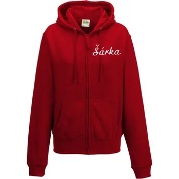 Dámská mikina Astoreo Dámská mikina na zip s kapucí personalizovaná červená XS