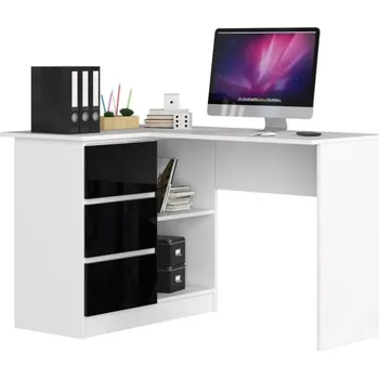 Dětská skříň Počítačový stůl B16 lesklá levá černá