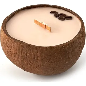 Svíčka Tropikalia Svíčka v kokosu - vůně Coffee Mocha + 2 měsíce na vrácení zboží