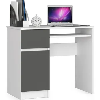 Počítačový stůl Počítačový stůl PIKSEL levá - bílá/grafit