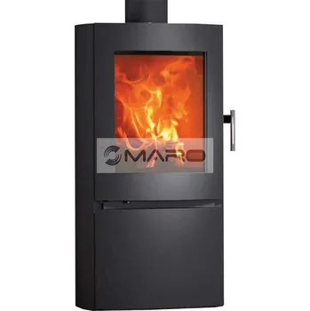 Krbová kamna Kamna krbová Maia Round, Eco design, antracit, 4,0-11,0 kW + redukce 150/150, MAIA-R-SET