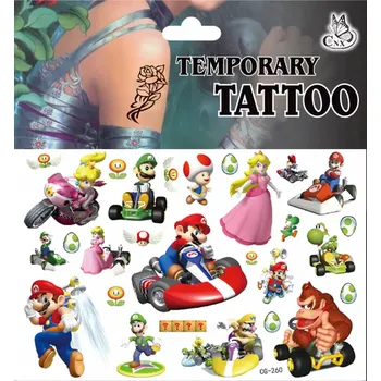 Tetování Dětské dočasné tetování - SUPER MARIO BROS. (7) (Značka: TAKARA TOMY)