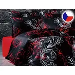 Francouzské povlečení bavlněný satén 2x 70x90, 240x220 Atlantis red