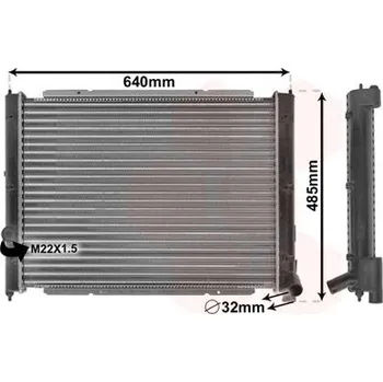 Chladič motoru Chladič, chlazení motoru VAN WEZEL 58002034