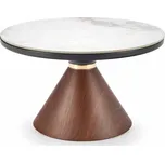 Halmar Konferenční stolek GENESIS bílý mramor/ořech