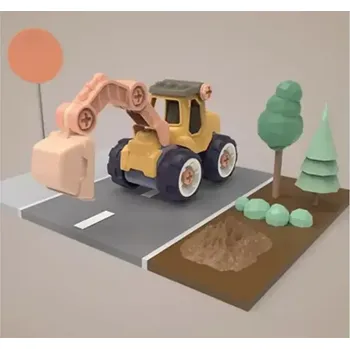 autíčko Autíčko malý konstruktér - BAGR - oranžové (Značka: BX BABIES)