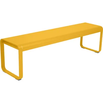 Zahradní lavice Žlutá kovová lavice Fermob Bellevie 161 cm