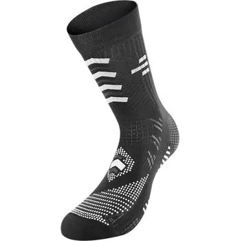 R-EVENGE Technické protiskluzové fotbalové ponožky, černo-bílé, se silikonovými vložkami XS ČERNÁ