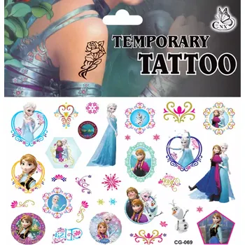 Odstranitelné tetování Dětské dočasné tetování - LEDOVÉ KRÁLOVSTVÍ - FROZEN 9 (Značka: TAKARA TOMY)