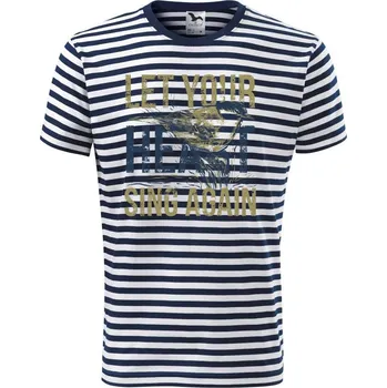 Pánské oblečení Bird sing - Triko na vodu - S ( Prouhovaná )