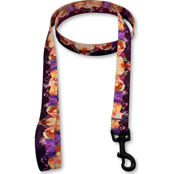 Vodítko pro psa PafDog® Designové vodítko PafDog®, 5 délek, vzor PURPLE SPRING DÉLKA: 2m, ŠÍŘKA VODÍTKA: 25 MM