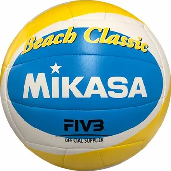 Fotbalový míč Mikasa Beach Classic míč na plážový volejbal - 0 - modrá | žlutá - 5