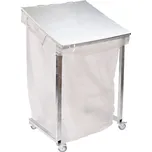 Velkoobjemová nádoba na sběr surovin, objem 2.500 litrů, výška 1,5 m, s víkem, zinkovaná, mobilní