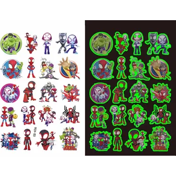 Odstranitelné tetování Dětské dočasné tetování - SVÍTÍCÍ VE TMĚ - SPIDER MAN - (Spidey and his amazing friends) 8 (Značka: TAKARA TOMY)