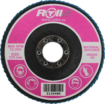 Brusný kotouč UMAKOV Kotouč lamelový na nerez, D125, d22,2, t7,25 mm, P40