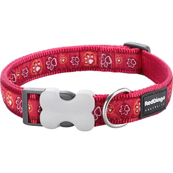 Obojek pro psa Obojek Red Dingo 41-63cm/25mm Paw Impressions Red