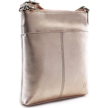 Kabelka Arwel Růžovozlatá kožená zipová dámská kabelka 212-3013-01